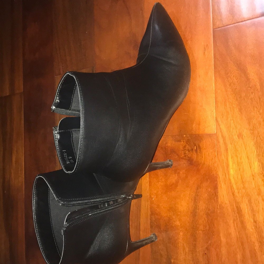 Black leather boots